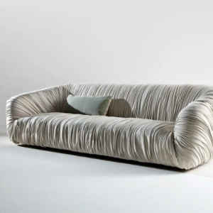 Modern Custom-Made Luxury Draped Sofa