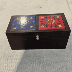 Wooden & Ceramic Box, Jewelry Organizer