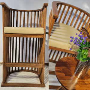 wooden Grilled bar chair