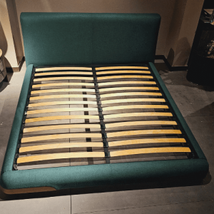 Fabric Green Queen Bed 