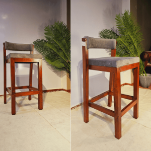 Angular Wooden Bar Chair 