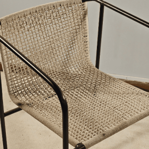 Ellen stackable chair in beige cord 