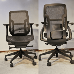 black seater office chair