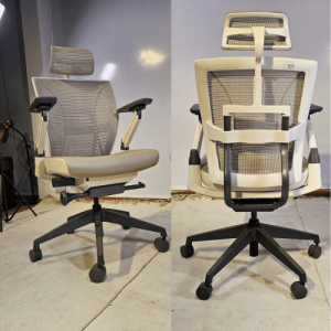 white office Chair Cum Headrest