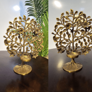 The Brass Kalpavriksha Tree With Candle Stand