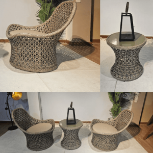  PE Rattan Garden Patio Furniture Table And Chairs