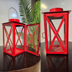 Cross paned metal lanterns