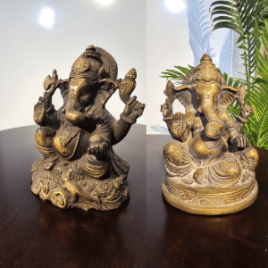 Brass Pillow Ganesha Statue