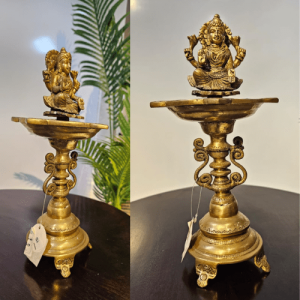  Brass Diya with Laxmi Oil Lamp